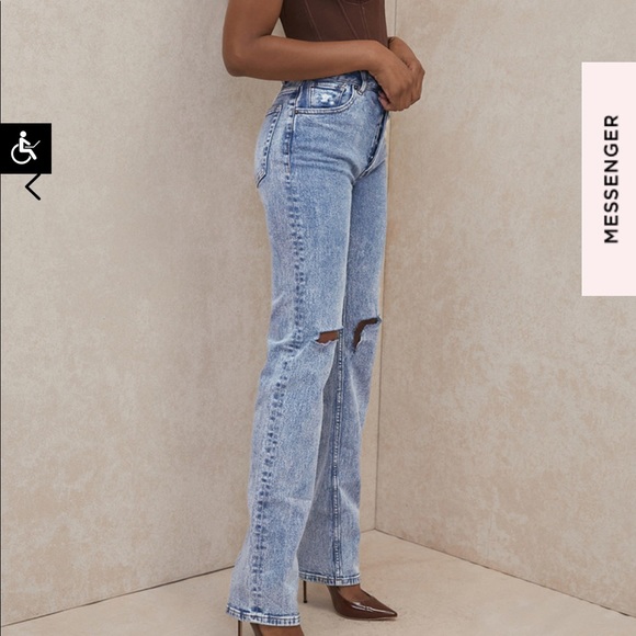 House of Cb BLUE VINTAGE FIT ANTIQUE WASH JEANS - Picture 5 of 10